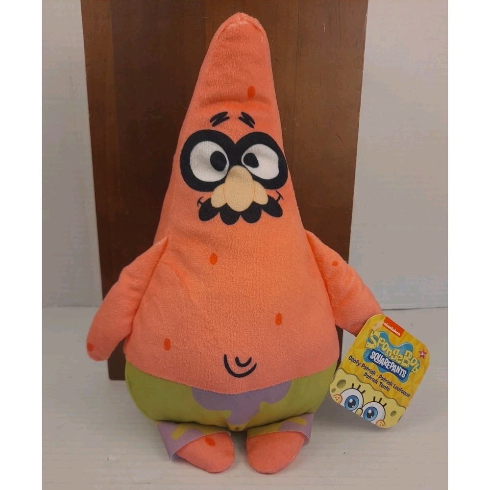 Nickelodeon Viacom SpongeBob SquarePants 2025‎ Goofy Patrick Plush 10" NWT
